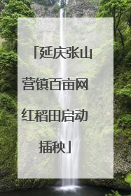 延庆张山营镇百亩网红稻田启动插秧