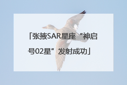张掖SAR星座“神启号02星”发射成功