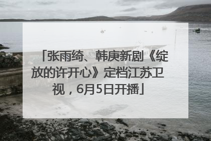 张雨绮、韩庚新剧《绽放的许开心》定档江苏卫视，6月5日开播