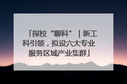 探校“聊科”｜新工科引领，拟设六大专业服务区域产业集群
