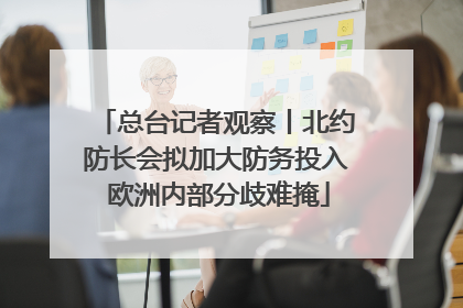 总台记者观察丨北约防长会拟加大防务投入 欧洲内部分歧难掩