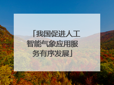 我国促进人工智能气象应用服务有序发展