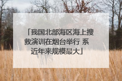 我国北部海区海上搜救演训在烟台举行 系近年来规模最大