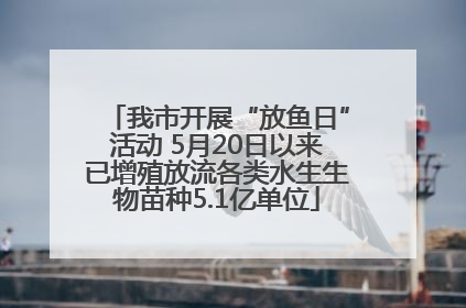 我市开展“放鱼日”活动 5月20日以来已增殖放流各类水生生物苗种5.1亿单位
