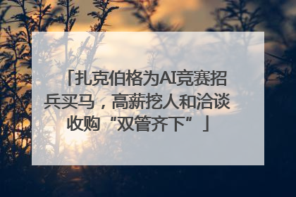 扎克伯格为AI竞赛招兵买马，高薪挖人和洽谈收购“双管齐下”