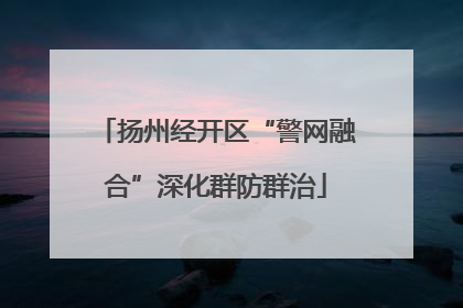 扬州经开区“警网融合”深化群防群治