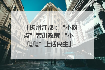 扬州江都：“小摊点”旁讲政策 “小爬爬”上话民生