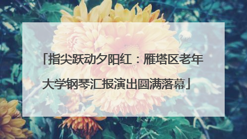 指尖跃动夕阳红：雁塔区老年大学钢琴汇报演出圆满落幕