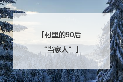 村里的90后“当家人”