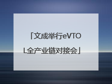 文成举行eVTOL全产业链对接会