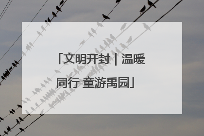 文明开封｜温暖同行 童游禹园