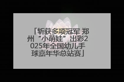 斩获多项冠军 郑州“小萌娃”出彩2025年全国幼儿手球嘉年华总站赛