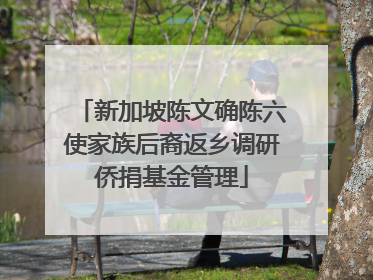 新加坡陈文确陈六使家族后裔返乡调研侨捐基金管理