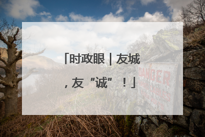时政眼｜友城，友“诚”！