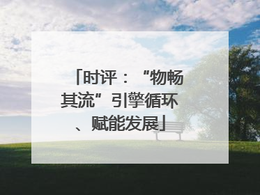 时评：“物畅其流”引擎循环、赋能发展