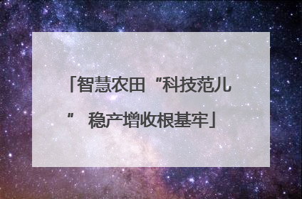 智慧农田“科技范儿” 稳产增收根基牢