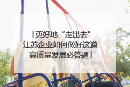更好地“走出去” 江苏企业如何做好这道高质量发展必答题