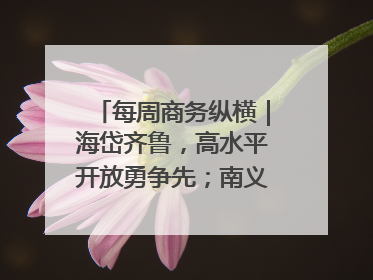 每周商务纵横｜海岱齐鲁，高水平开放勇争先；南义乌北临沂，两扇窗里观外贸