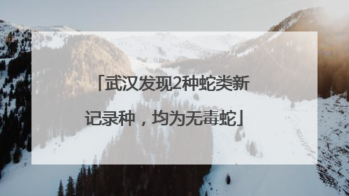 武汉发现2种蛇类新记录种，均为无毒蛇