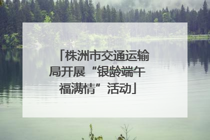 株洲市交通运输局开展“银龄端午福满情”活动