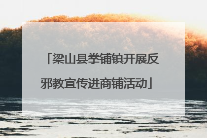 梁山县拳铺镇开展反邪教宣传进商铺活动