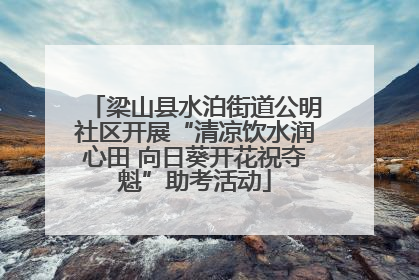 梁山县水泊街道公明社区开展“清凉饮水润心田 向日葵开花祝夺魁”助考活动