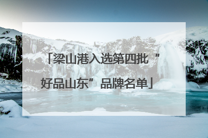 梁山港入选第四批“好品山东”品牌名单