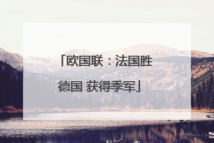 欧国联：法国胜德国 获得季军
