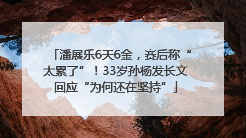 潘展乐6天6金，赛后称“太累了”！33岁孙杨发长文回应“为何还在坚持”