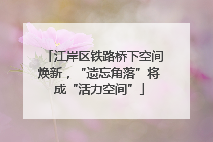 江岸区铁路桥下空间焕新，“遗忘角落”将成“活力空间”