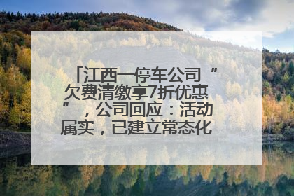 江西一停车公司“欠费清缴享7折优惠”，公司回应：活动属实，已建立常态化诉讼追缴机制