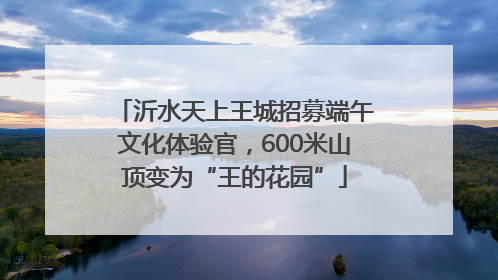 沂水天上王城招募端午文化体验官，600米山顶变为“王的花园”