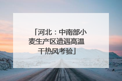 河北：中南部小麦生产区遭遇高温干热风考验