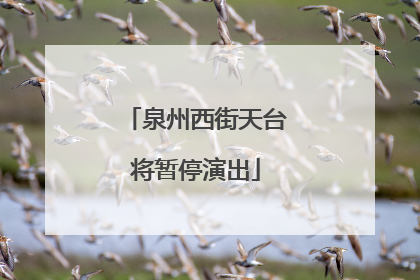 泉州西街天台将暂停演出