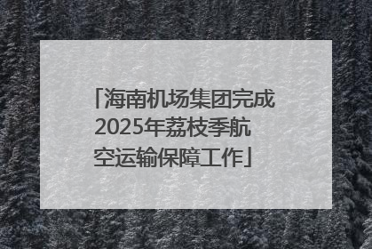海南机场集团完成2025年荔枝季航空运输保障工作