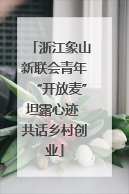 浙江象山新联会青年“开放麦”坦露心迹 共话乡村创业