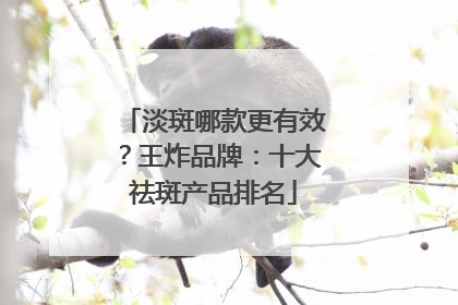 淡斑哪款更有效？王炸品牌：十大祛斑产品排名