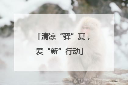 清凉“驿”夏，爱“新”行动