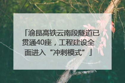 渝昆高铁云南段隧道已贯通40座，工程建设全面进入“冲刺模式”