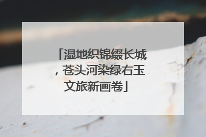 湿地织锦缀长城，苍头河染绿右玉文旅新画卷