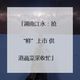湖南江永：抢“鲜”上市 供港蔬菜采收忙