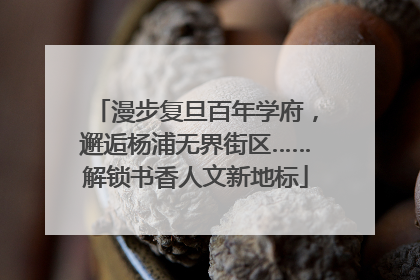 漫步复旦百年学府，邂逅杨浦无界街区……解锁书香人文新地标