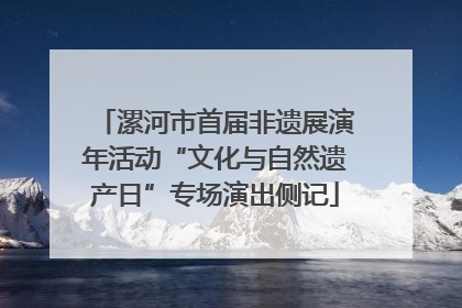 漯河市首届非遗展演年活动“文化与自然遗产日”专场演出侧记