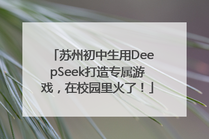 苏州初中生用DeepSeek打造专属游戏，在校园里火了！