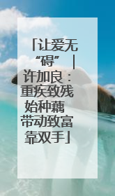 让爱无“碍”｜许加良：重疾致残始种藕 带动致富靠双手