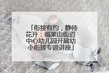 衔接有约，静待花开：福莱山街道中心幼儿园开展幼小衔接专题讲座