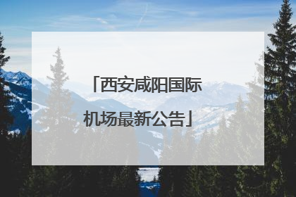 西安咸阳国际机场最新公告