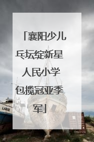 襄阳少儿乓坛绽新星 人民小学包揽冠亚季军