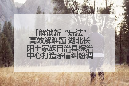 解锁新“玩法” 高效解难题 湖北长阳土家族自治县综治中心打造矛盾纠纷调处“终点站”