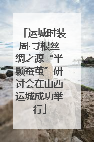 运城时装周·寻根丝绸之源“半颗蚕茧”研讨会在山西运城成功举行